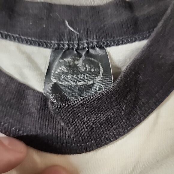 Vintage Van Halen Shirt Adult Large White Black 1982 Live Concert Size L - Picture 4 of 8